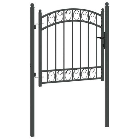 Hekpoort met slot Grijs 100 x 100 cm Poedergecoat staal 5