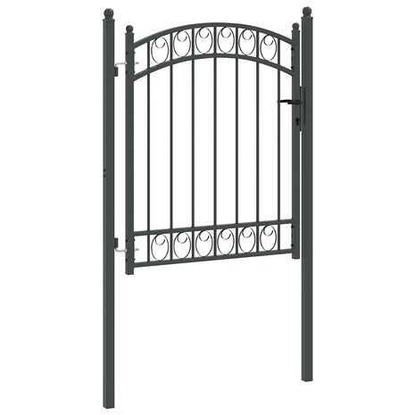 Hekpoort met slot Grijs 150 x 100 cm Poedergecoat staal 5