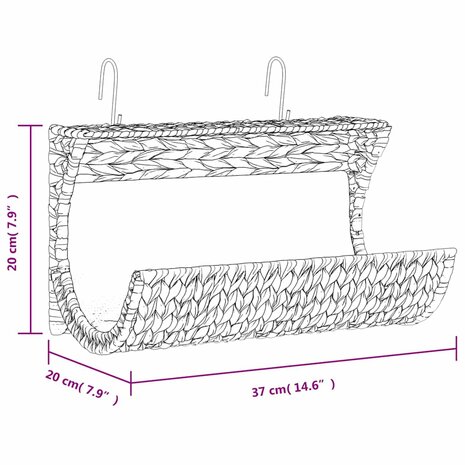 Kattenbed met kussen 37x20x20 cm waterhyacint  8