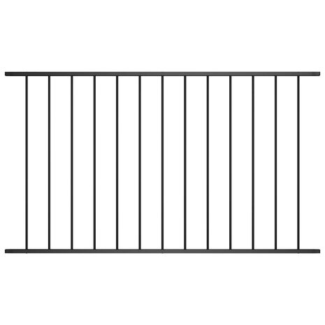 Schuttingpaneel gepoedercoat staal 1,7x1 m zwart 1