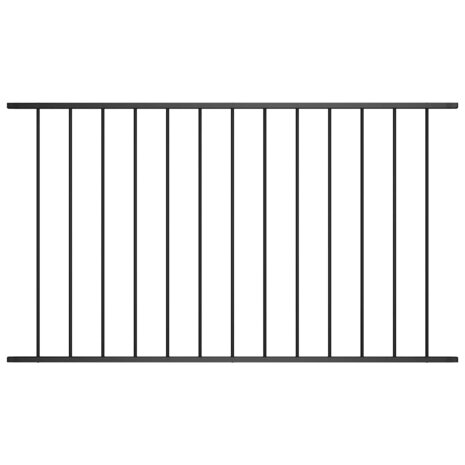 Schuttingpaneel gepoedercoat staal 1,7x1,25 m zwart 1
