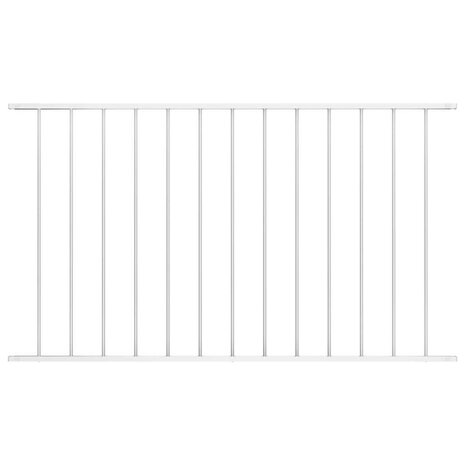 Schuttingpaneel gepoedercoat staal 1,7x1 m wit 1