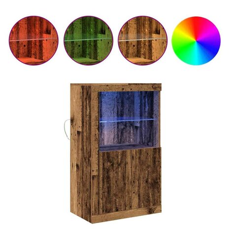 Bijzetkast Oud hout 60.5 x 37 x 100 cm Bewerkt hout 4