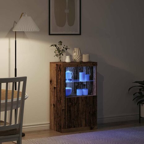 Bijzetkast Oud hout 60.5 x 37 x 100 cm Bewerkt hout 5