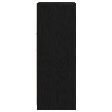 Bijzetkast Zwart eiken 60.5 x 37 x 100 cm Bewerkt hout 8