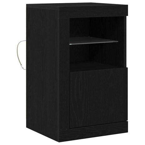 Bijzetkast Zwart eiken 41 x 37 x 67 cm Bewerkt hout 2