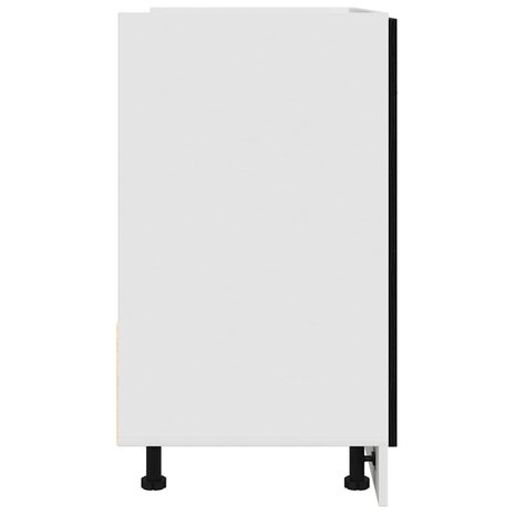 Onderkast voor spoelbak zwart eiken 80x46x81,5 cm bewerkt hout 7