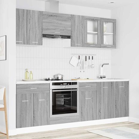 Keukenkastenset Lyon 8 pcs Grijs Sonoma 240 x 46 x 81.5 cm 1