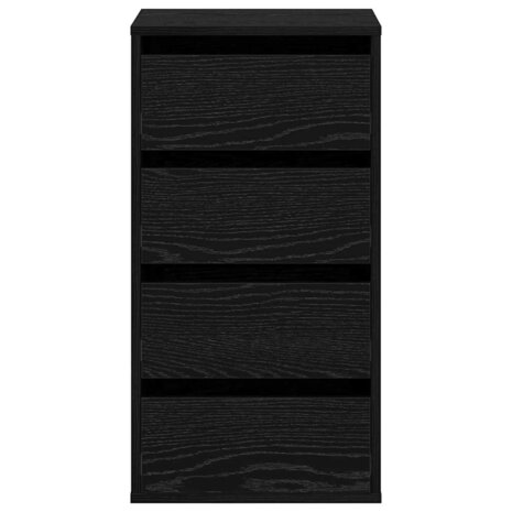 Ladekast met lade Zwart eiken 40 x 41 x 76 cm Bewerkt hout 7
