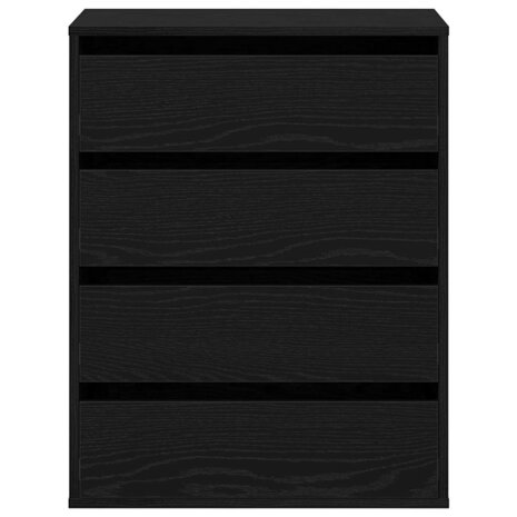 Ladekast met lade Zwart eiken 60 x 41 x 76 cm Bewerkt hout 7