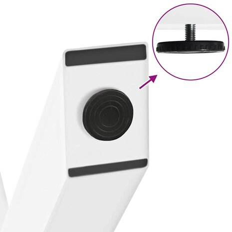 Salontafelpoten 2 st X-vormig 28x(42-43) cm staal wit 9