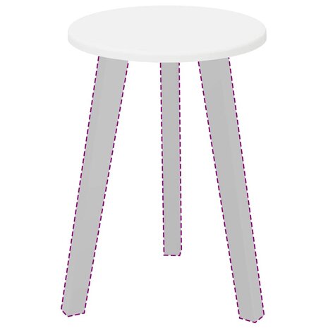 Tafelblad Wit 30 x 30 x 1.5 cm Bewerkt hout 3