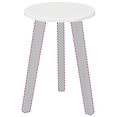 Tafelblad Hoogglans wit 30 x 30 x 1.5 cm Bewerkt hout 3