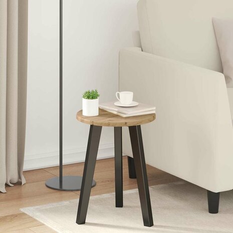 Tafelblad artisanaal eikenkleurig 30 x 30 x 1.5 cm Bewerkt hout 1