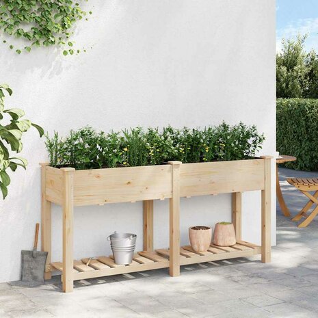 Tuin Bloempot Beige 161 x 43 x 76.5 cm Massief vurenhout 4