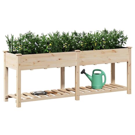 Tuin Bloempot Beige 203 x 53 x 76.5 cm Massief vurenhout 3
