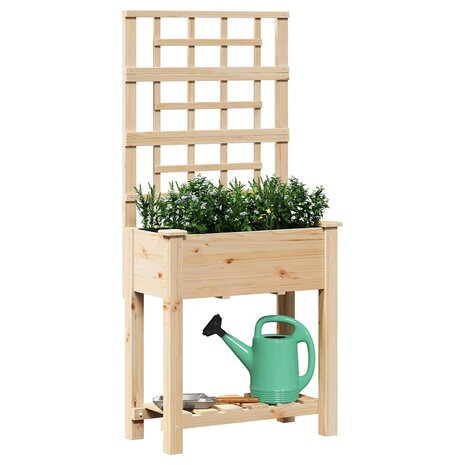Tuin Bloempot Beige 71 x 38 x 152 cm Massief vurenhout 3