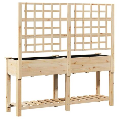 Tuin Bloempot Beige 161 x 46 x 152.5 cm Massief vurenhout 7