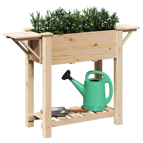 Tuin Bloempot Beige 111 x 37 x 76.5 cm Massief vurenhout 3