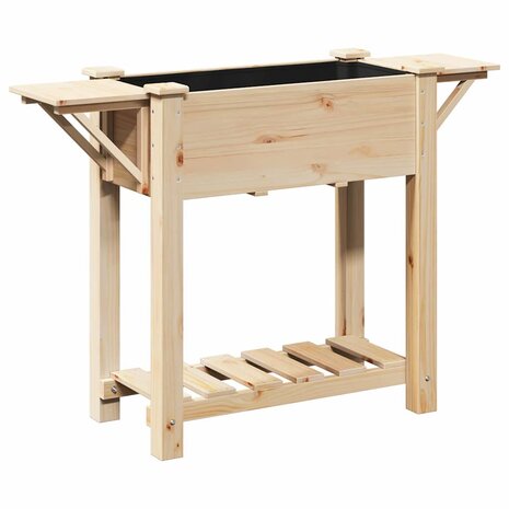 Tuin Bloempot Beige 111 x 37 x 76.5 cm Massief vurenhout 7