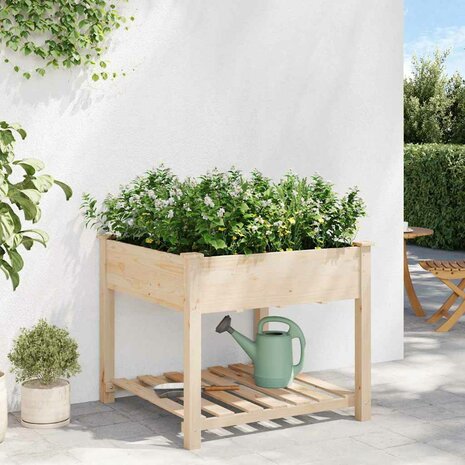Tuin Bloempot Beige 90 x 90 x 76.5 cm Massief vurenhout 4