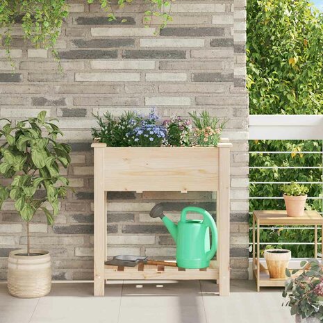Tuin Bloempot Beige 71 x 37 x 76.5 cm Massief vurenhout 1