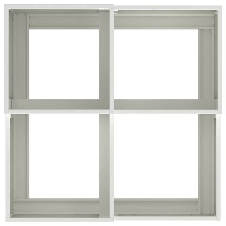 Tuin Bloempot Wit 80 x 80 x 48 cm Staal 8