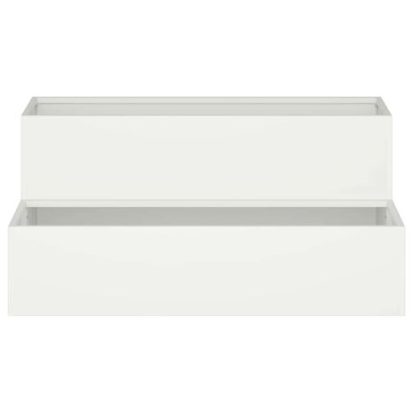 Tuin Bloempot Wit 100 x 60 x 45 cm Staal 6