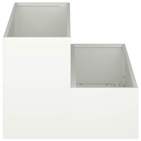 Tuin Bloempot Wit 100 x 60 x 45 cm Staal 7