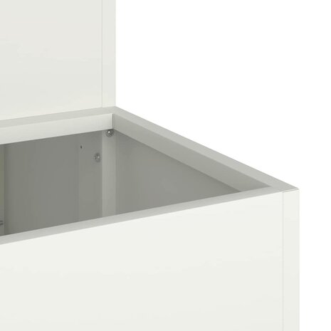 Tuin Bloempot Wit 100 x 60 x 45 cm Staal 9