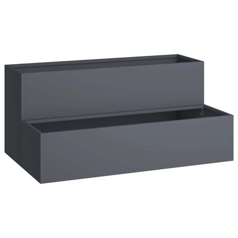 Tuin Bloempot Antraciet 100 x 60 x 45 cm Staal 2