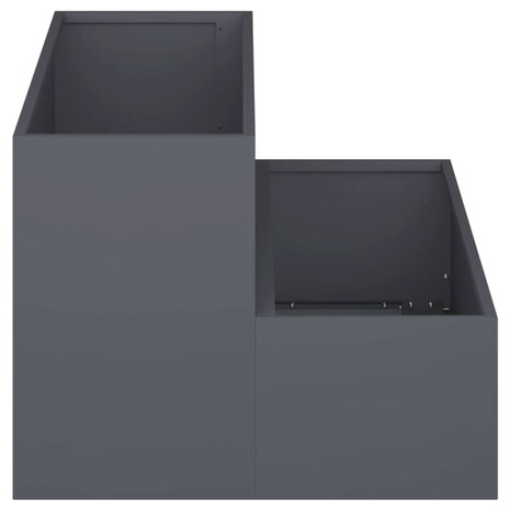 Tuin Bloempot Antraciet 100 x 60 x 45 cm Staal 7
