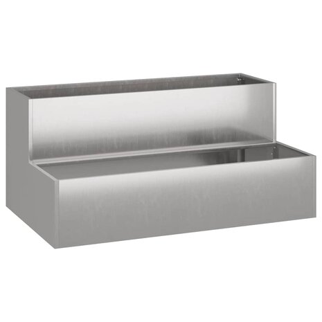 Tuin Bloempot Zilver 100 x 60 x 45 cm Roestvrij staal 2