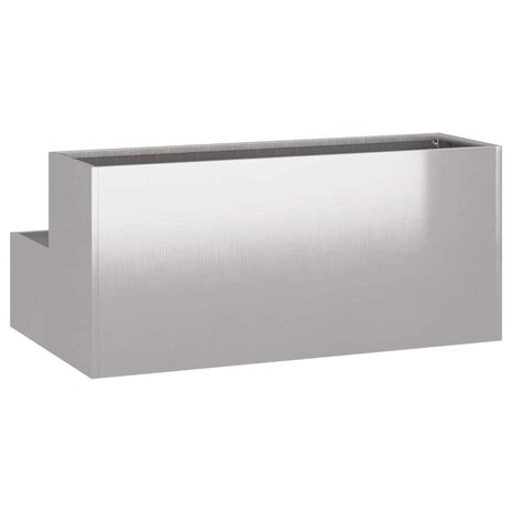 Tuin Bloempot Zilver 100 x 60 x 45 cm Roestvrij staal 7