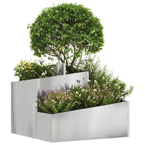 Tuin Bloempot Zilver 60 x 60 x 50 cm Gegalvaniseerd staal 3