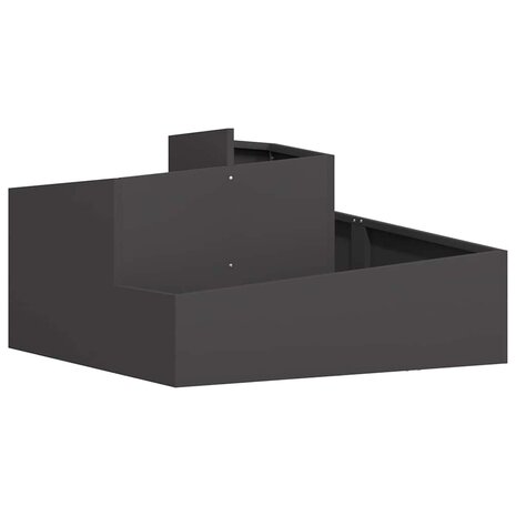Tuin Bloempot Zwart 80 x 80 x 50 cm Koudgewalst staal 2