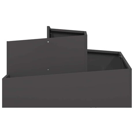 Tuin Bloempot Zwart 80 x 80 x 50 cm Koudgewalst staal 5