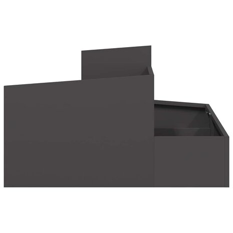 Tuin Bloempot Zwart 80 x 80 x 50 cm Koudgewalst staal 6
