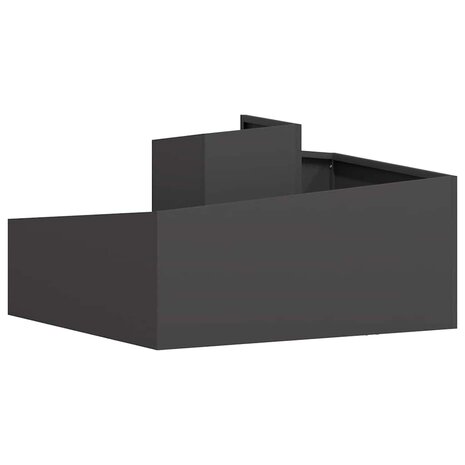 Tuin Bloempot Zwart 80 x 80 x 50 cm Koudgewalst staal 7
