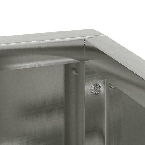 Tuin Bloempot Zilver 80 x 80 x 50 cm Roestvrij staal 9