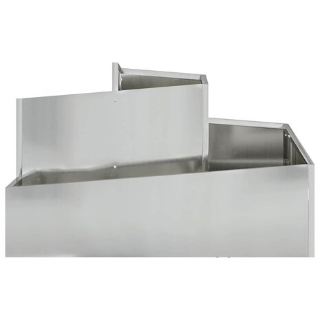 Tuin Bloempot Zilver 80 x 80 x 50 cm Gegalvaniseerd staal 5