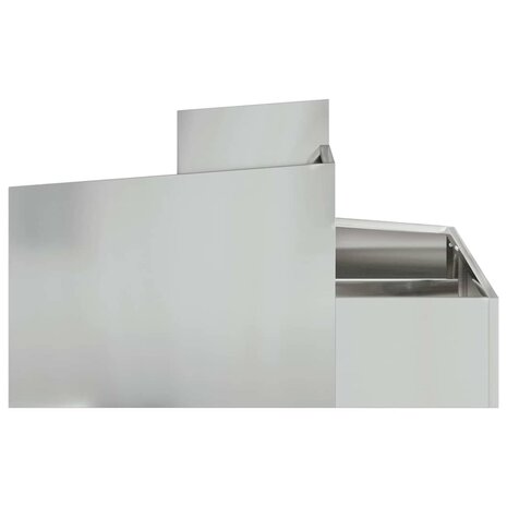 Tuin Bloempot Zilver 80 x 80 x 50 cm Gegalvaniseerd staal 6