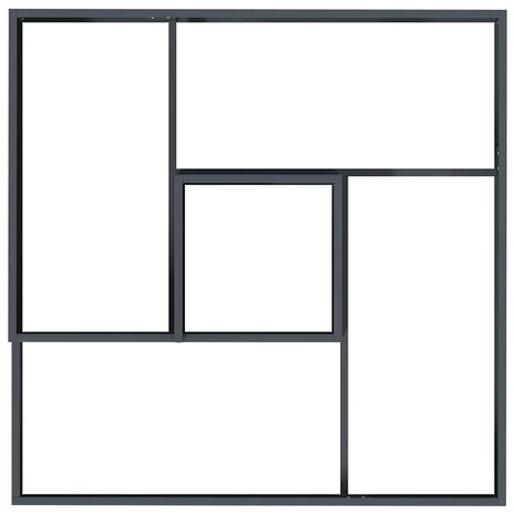 Tuin Bloempot Antraciet 100 x 100 x 50 cm Staal 8