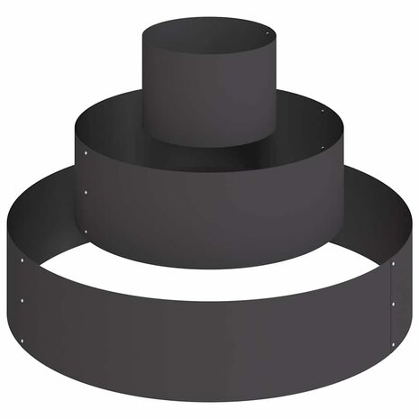 Tuin Bloempot Zwart 90 x 90 x 20 cm Staal 2