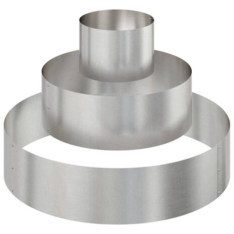 Tuin Bloempot Zilver 90 x 90 x 20 cm Roestvrij staal 2