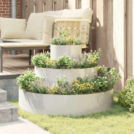 Tuin Bloempot Zilver 90 x 90 x 20 cm Roestvrij staal 4