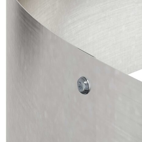 Tuin Bloempot Zilver 90 x 90 x 20 cm Roestvrij staal 9