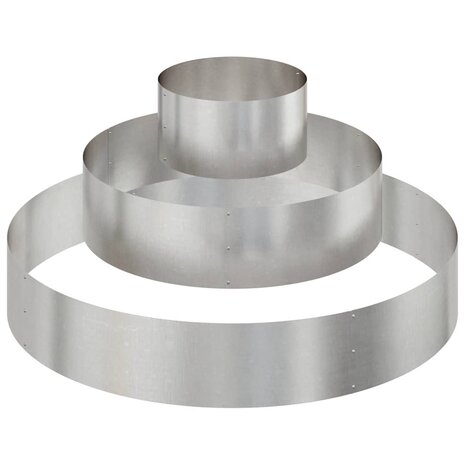 Tuin Bloempot Zilver 120 x 120 x 20 cm Roestvrij staal 2