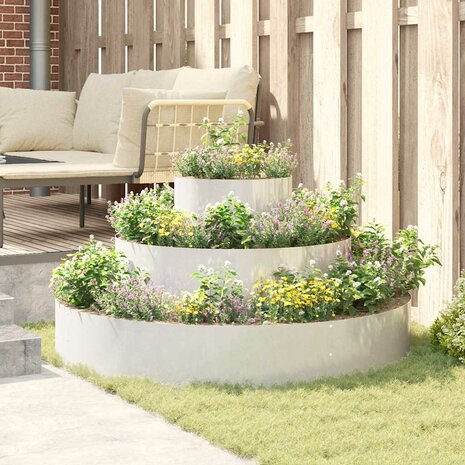 Tuin Bloempot Zilver 120 x 120 x 20 cm Roestvrij staal 4