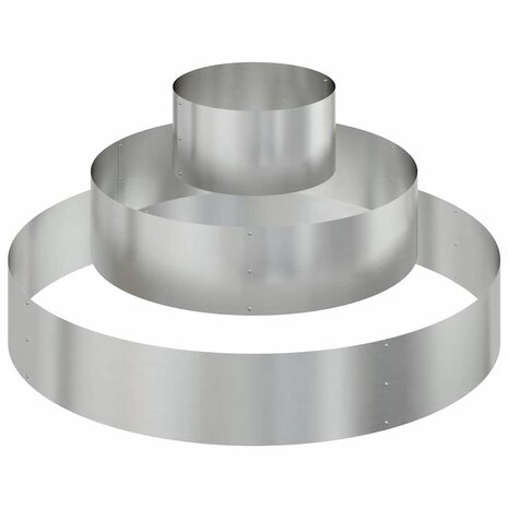 Tuin Bloempot Zilver 120 x 120 x 20 cm Gegalvaniseerd staal 2